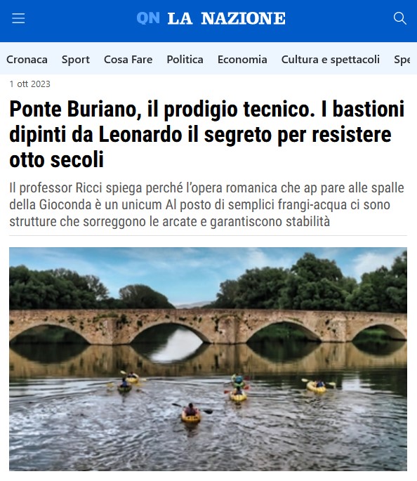 La Nazione Ponte Buriano Storia Architettura Massimo Ricci Ponte Buriano, il prodigio tecnico. I bastioni dipinti da Leonardo il segreto per resistere otto secoli